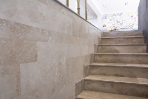 Travertin Classic Cross Cut Plank Set, Mat